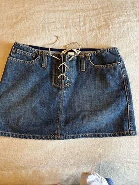 Y2K Abercrombie denim mini skirt